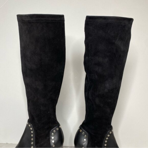 Aquatalia Rolla Black Suede Tall Boot 8 1/2 - Picture 10 of 16